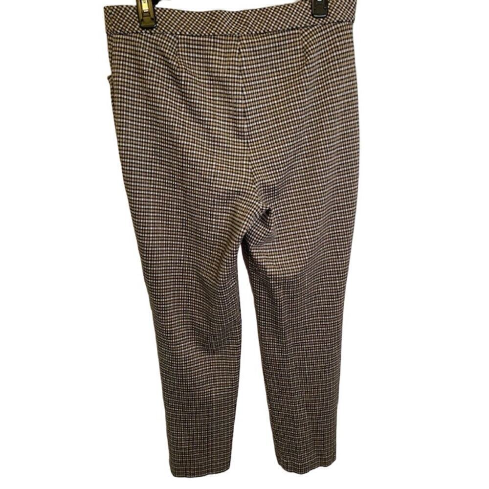 J. Jill Women Pants Size Medium Ponte Pull On‎ Checked Slim Leg Pockets Knit - Picture 2 of 5